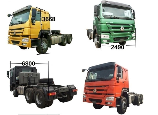 Tubeless banden ontwerp gebruikt Sinotruk HOWO 371 Truck Head Tractor Dump Truck met korting