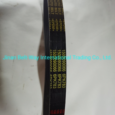 Onderdelen voor wielbestuur Sinotruk HOWO Truck Fan Belt 6pk783 Vg1500090066 zwart