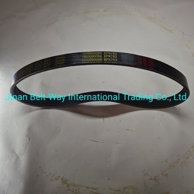 Onderdelen voor wielbestuur Sinotruk HOWO Truck Fan Belt 6pk783 Vg1500090066 zwart