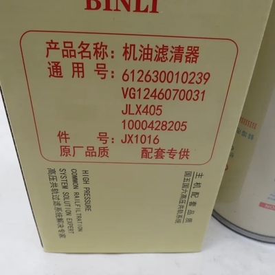 Vg1246070031 Sinotruk HOWO Dump Truck Oliefilter Pakket Grootte 30.00cm * 20.00cm * 2.00cm